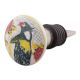 Multicolor Parrot Flat Ceramic Wine Stopper